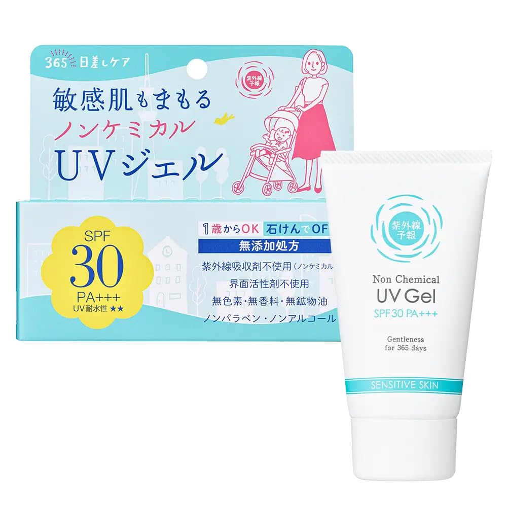 Amazon.co.jp: 紫外線予報 ノンケミカルUVジェルFF SPF30 PA+++ UV耐水