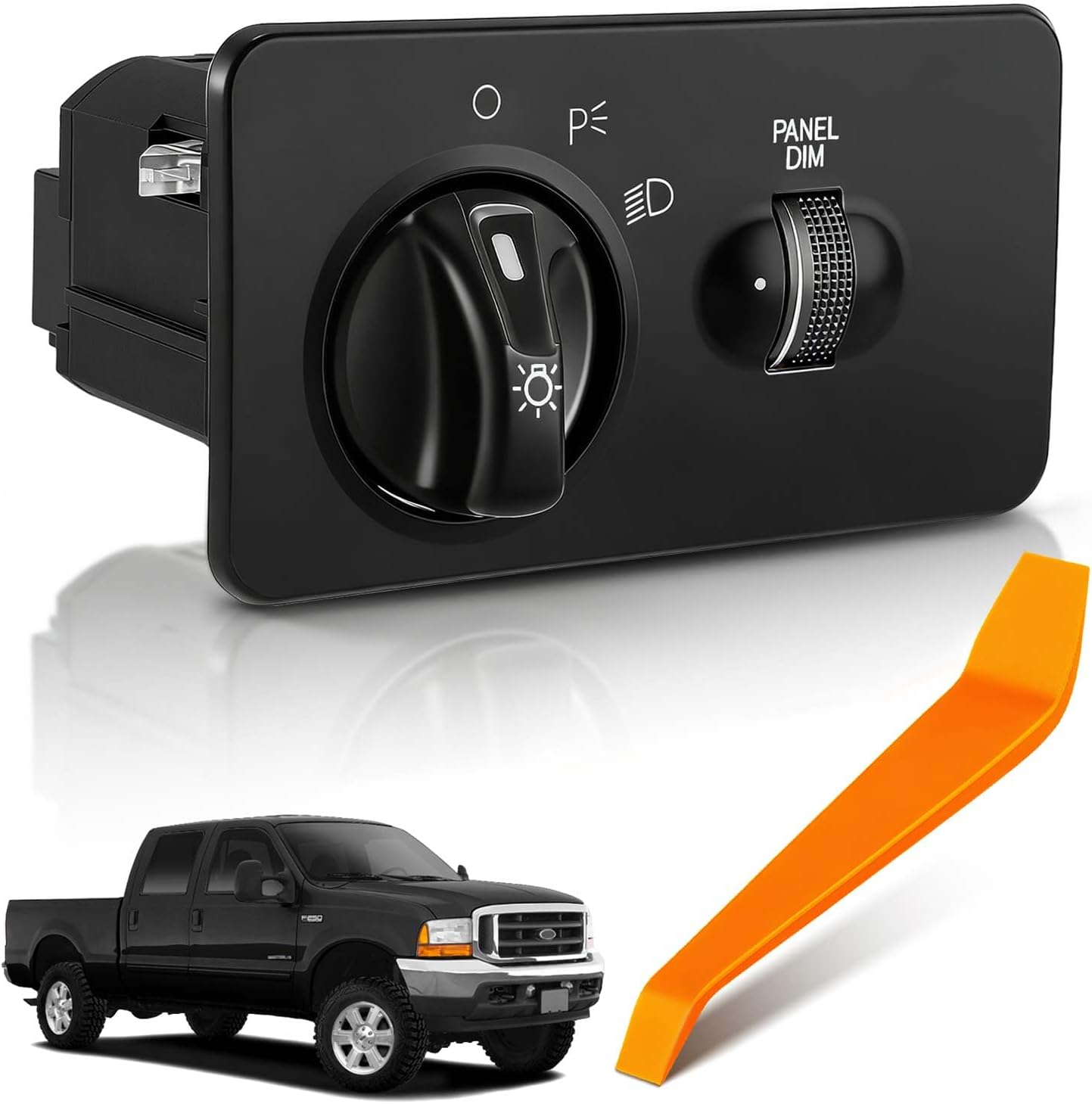 Headlight Dimmer Switch Compatible with Ford F250/F350/F450/F550 Super Duty Trucks (1999-2000), Ford F650 / F750 Trucks (2000-2005), 1999 F800 Trucks, Replaces F81Z11654AA, 88924369