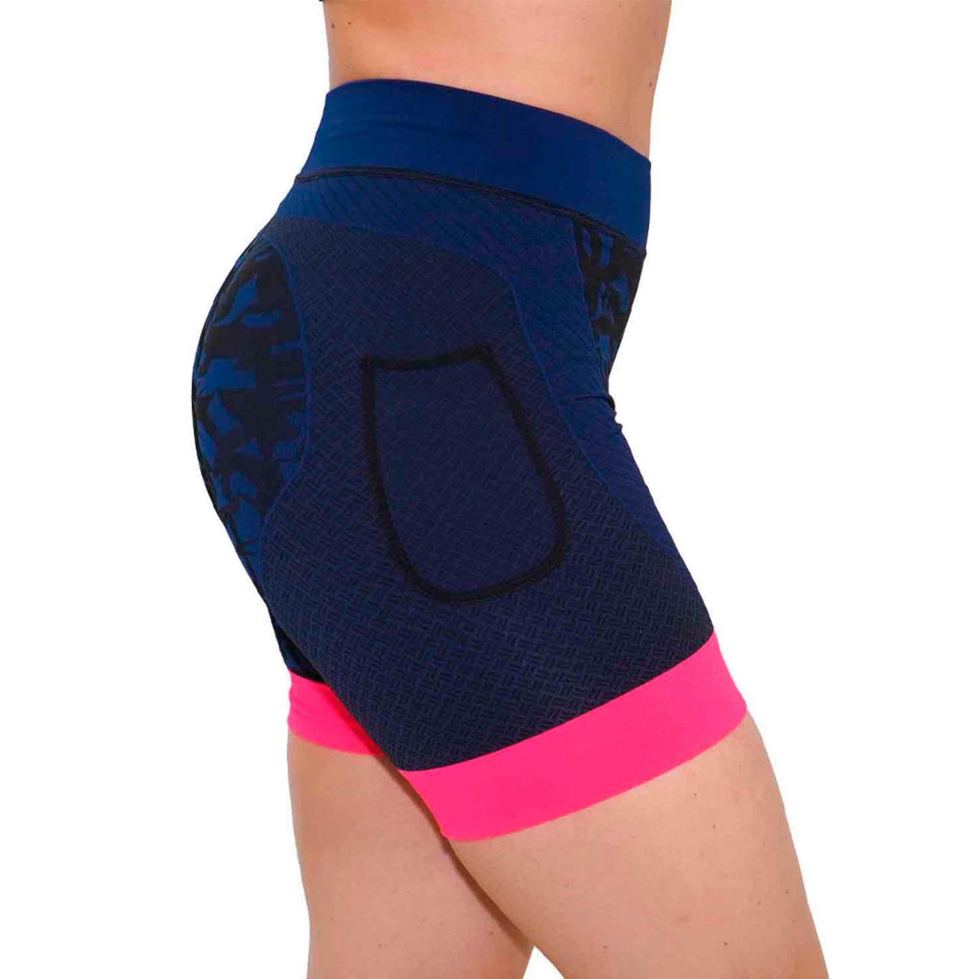 HANKER Short de compression pour femme en tissu sans couture, thermorégulateur, taille tubulaire, idéal pour la course, le trail, le fitness
