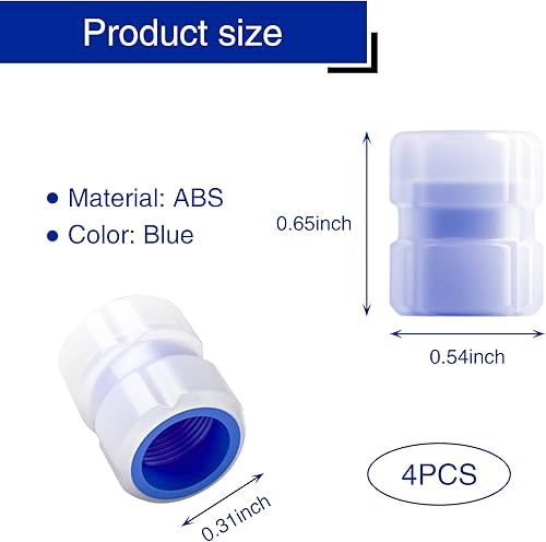 Miniatura 2 de Tapón de aire para válvula de neumático de automóvil, cubierta iluminada antifugas, universal para la mayoría de automóviles y motocicletas (azul)