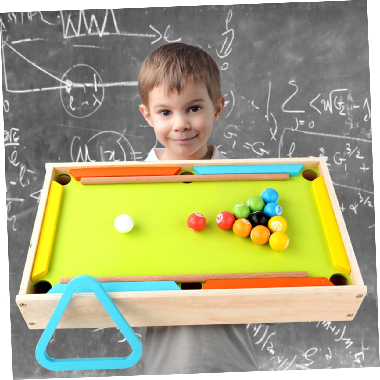 Mini Biliardo da Tavolo in Legno, Gioco Educativo per Ragazzo Ragazza | Festa Scuola Decor, Forniture Didattiche, Biliardo Mini per Apprendimento Precoce