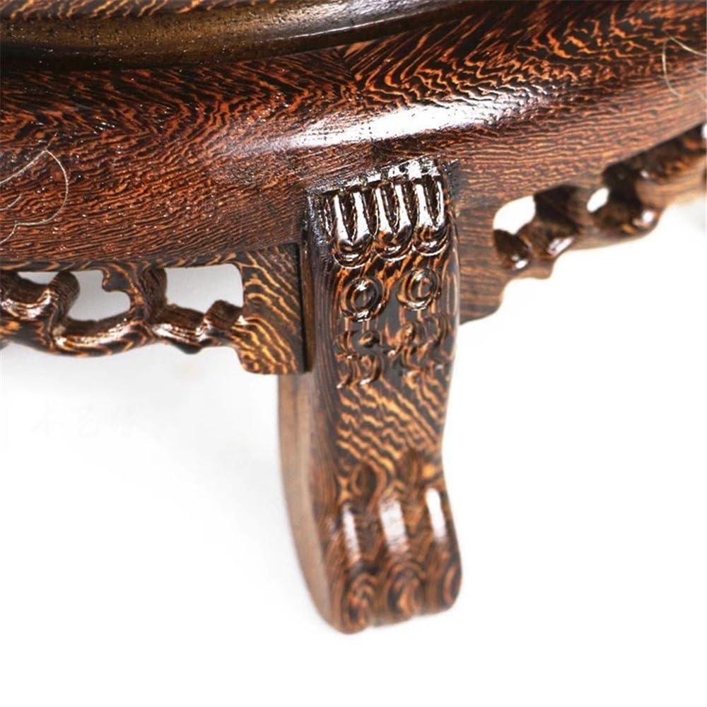 Sockel für Skulpturen Pflanzenständer Bonsai-Vasensockel, runder Holzständer zur Dekoration Sockel(Groß)