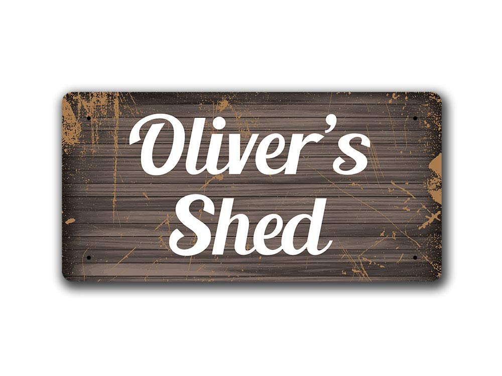McMug - Oliver's Shed - Metal Sign, Decorative Sign, 200mm x 100mm