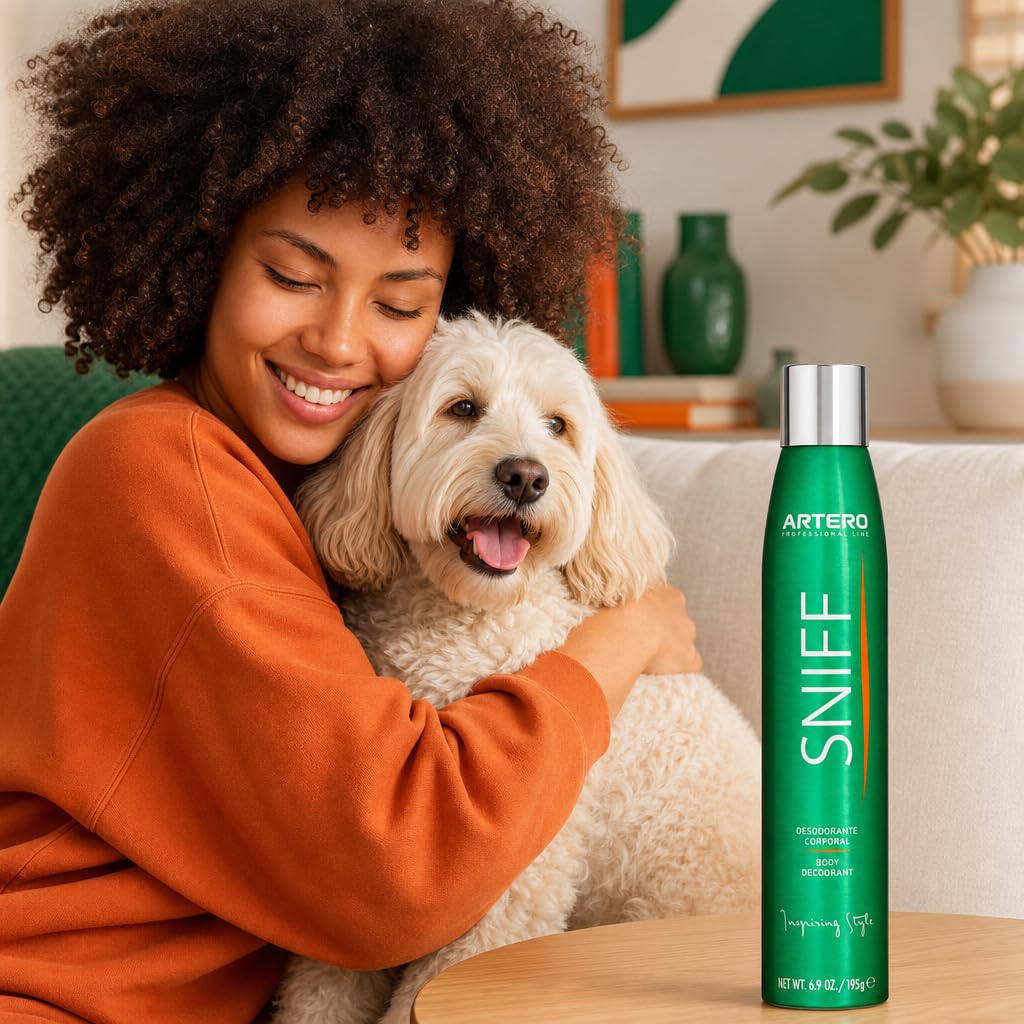 ARTERO Sniff Desodorante para Perros 300ml - Elimina Mal Olor Instantáneamente, Spray Corporal de Larga Duración, Apto Cachorros y Adultos, Vegano, Sin Parabenos