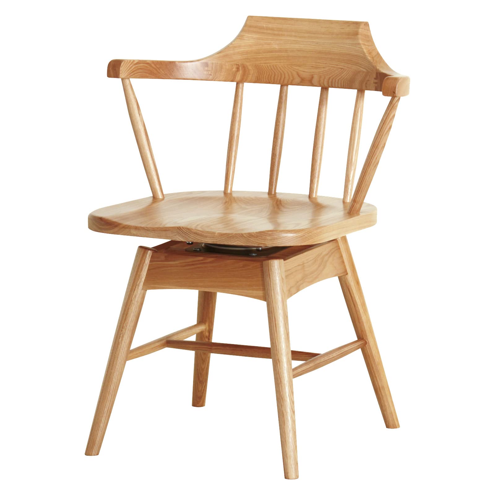 Amazon｜貞苅椅子製作所 ダイニングチェア 肘付き 回転式 板座