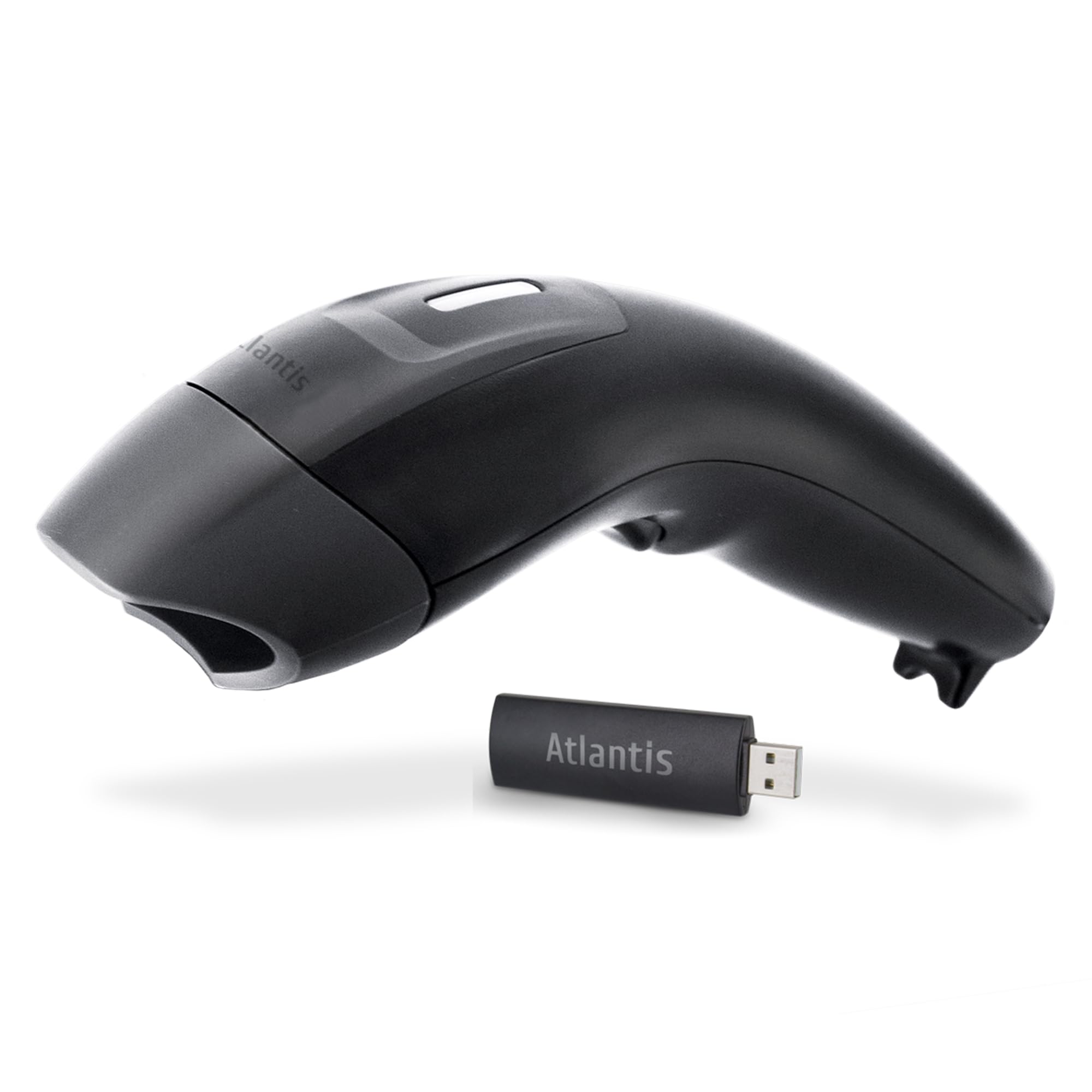 Atlantis A08-LN1252-W Lettore Codici a Barre Barcode reader scanner Wireless 1D Ottico ad alta risoluzione 2500 pix, 270 scansioni sec, legge da smartphone, codice farmaceutico, collegamento USB