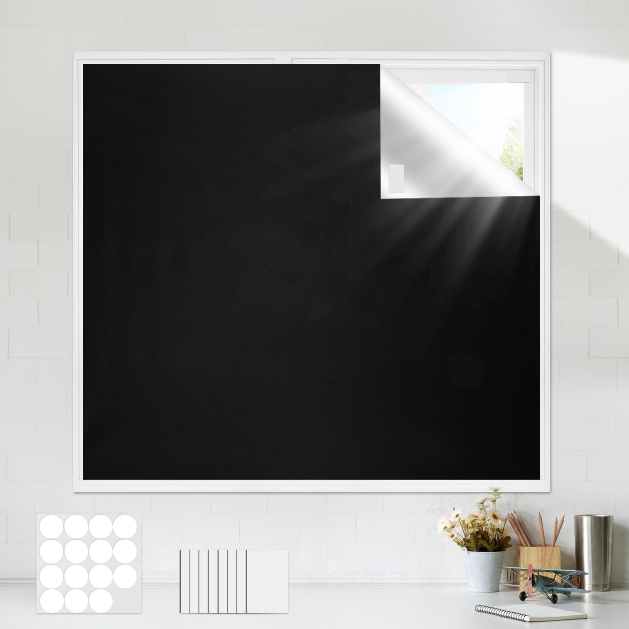 VMUTGA Verdunkelungsrollo 150x200cm - Ohne Bohren & Lichtdicht