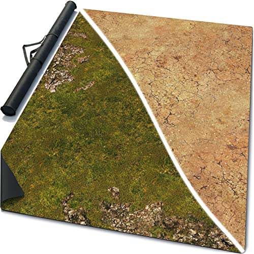warzone studio 44 x 30 inch double-sided rubber battle mat homeland  saraha  bag