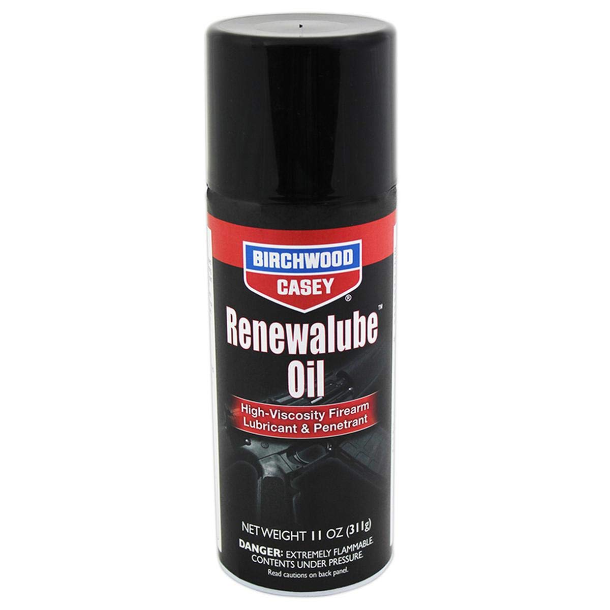 Birchwood Casey Renewalube Gun Oil | Biodegradable Anti-Corrosion High-Viscosity Gun Lubricant for Friction Reduction & Gun Parts Protection, 11-Ounce Aerosol Can