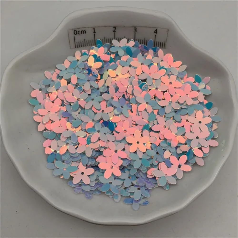 30g Cup 10mm Flower Loose Sequins Paillettes for Sewing Shoes Hat DIY Crafts Accessories(Wine Red,150g)