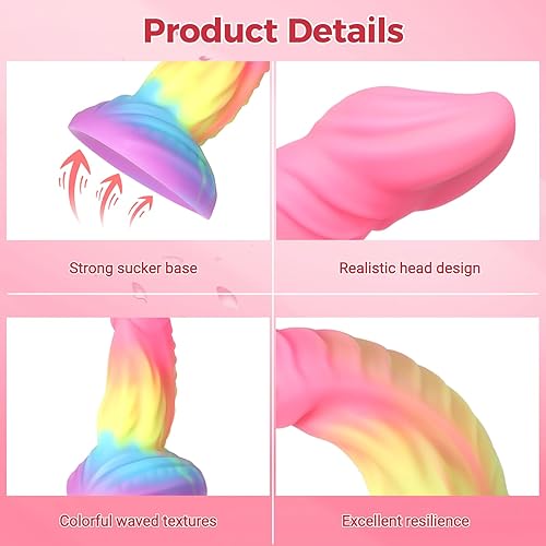 Miniatura 3 de Consolador de dragón juguetes sexuales, consolador monstruo con púas para vaginal y anal, consoladores de fantasía de mano, extraño tapón de