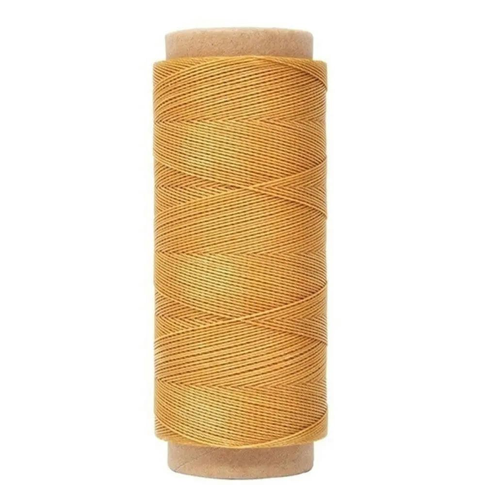 Nici do szycia，Nić poliestrowa Nici do szycia, 30 m/rolka Wytrzymała płaska nić do szycia ręcznego DIY, żyłka do szycia ze skóry woskowana, sznurek w kolorze czerwonym(Apricot)