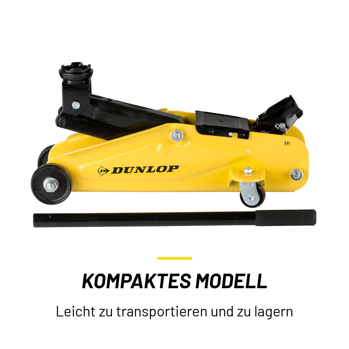 Dunlop Wagenheber Hydraulisch Jack - Hydraulischer Wagenheber 2T - Unterstellböcke KFZ - Auto Hebebühne 135-305 mm - Zieh- & Hebevorrichtungen - Werkstattausrüstung Kompakt und mit Rollen