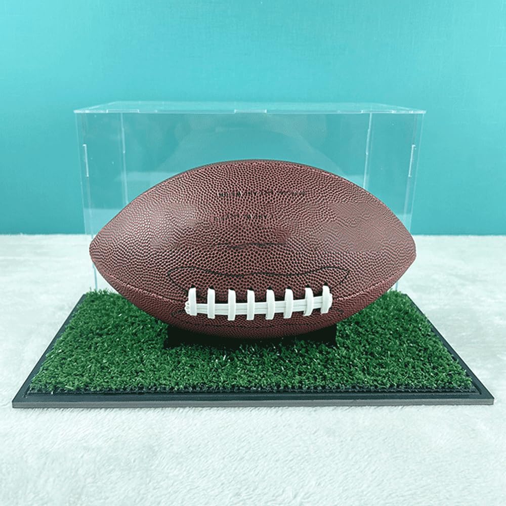 Vitrine transparente en acrylique avec support pour ballon, 31,8 x 18 x 19 cm, idéale pour les souvenirs et les objets de collection