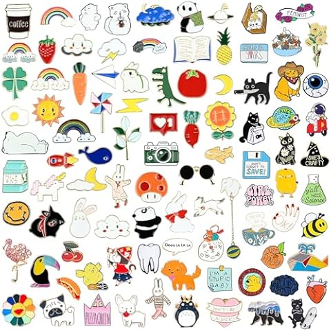 Lot de 50 broches en émail RAINPOP Cover