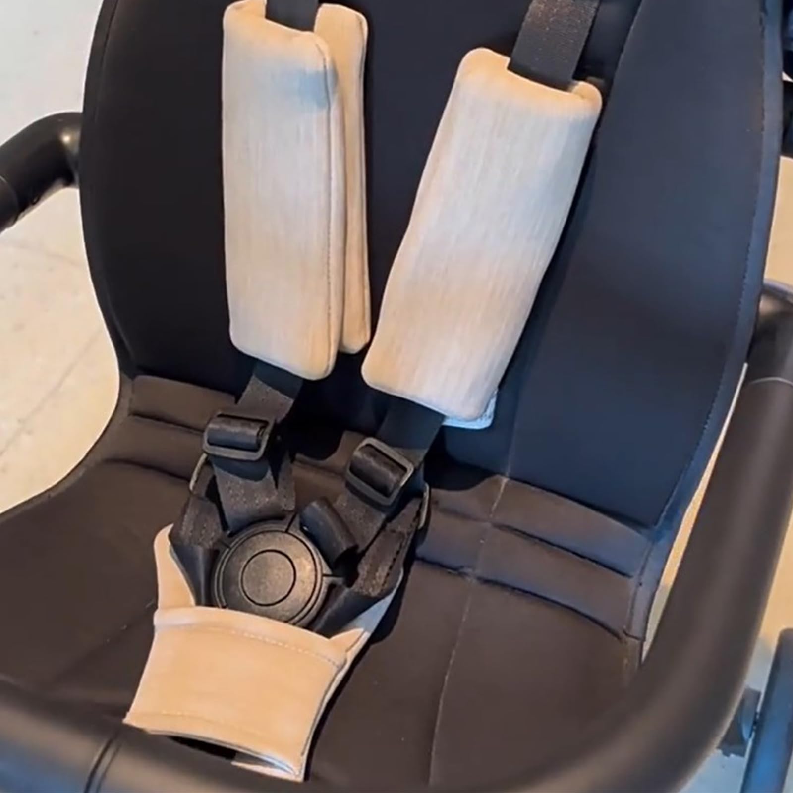 Cuscinetto per cintura di spalla/cavallo per passeggini, seggiolini auto, cuscino lavabile in lavatrice con funzione di imbottitura per comfort infantile, traspirante, per passeggini e spalle