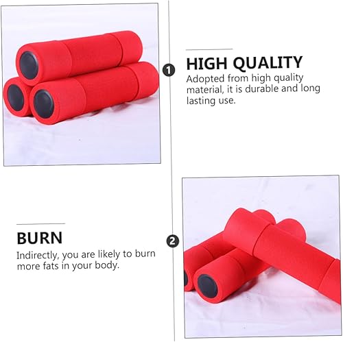 Miniatura 6 de 2pcs Ergonomic Foam Hand Weights Dumbbells for Women Each Lightweight Barbells for Home Gym Workouts Arm Toning and Fitness Training