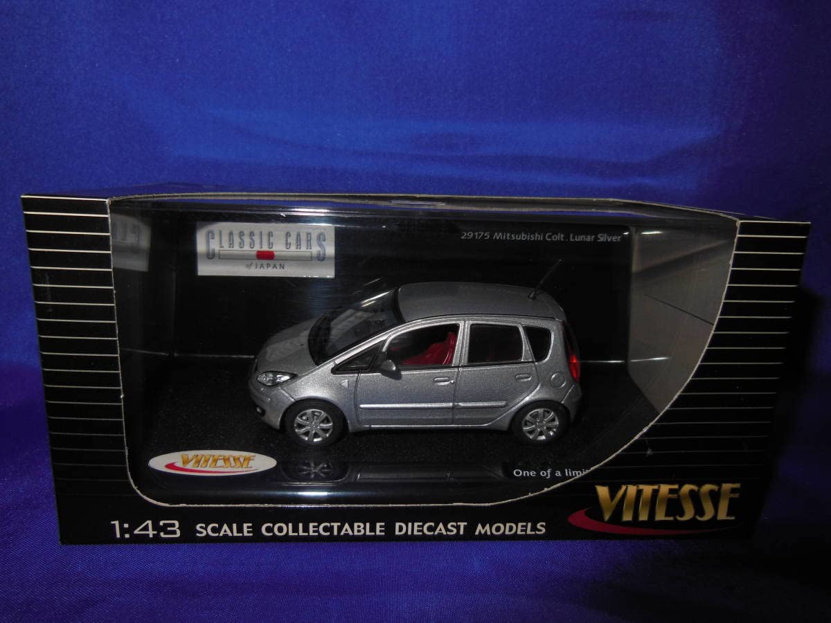 1/43 | Amazon 三菱　コルト　ミニカー Vitesse 三菱 VITESSE ミニブック付き シルバー COLT コルト ミニカー