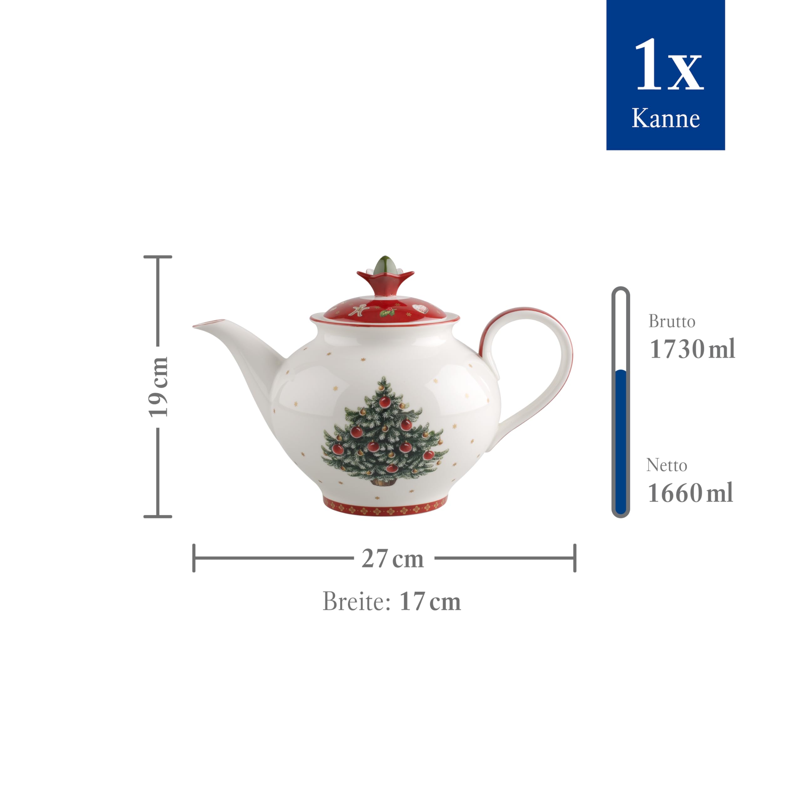 Villeroy & Boch Toy'S Delight Dzbanek 1.5 l Biały Czerwony