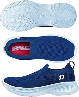 DOCTOR EXTRA SOFT Men's Sports Shoes with Memory Foam Cushioned Insole| Running Walking Gym Training Jogging Athletics| Comfortable & Stylish| Casual & Lightweight|Slipon Sneaker Gent's Boy's ART-2008