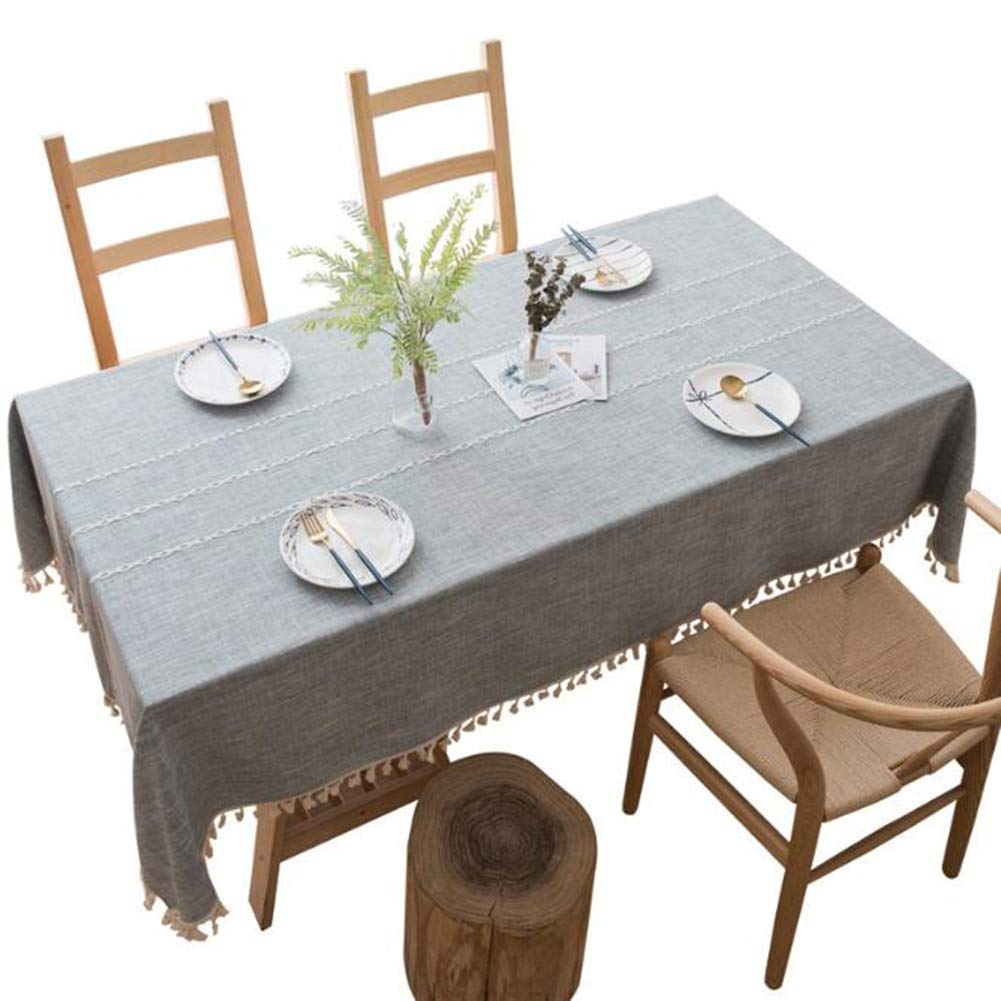 Nappe lin en coton lavable drap de pique-nique table café - 8