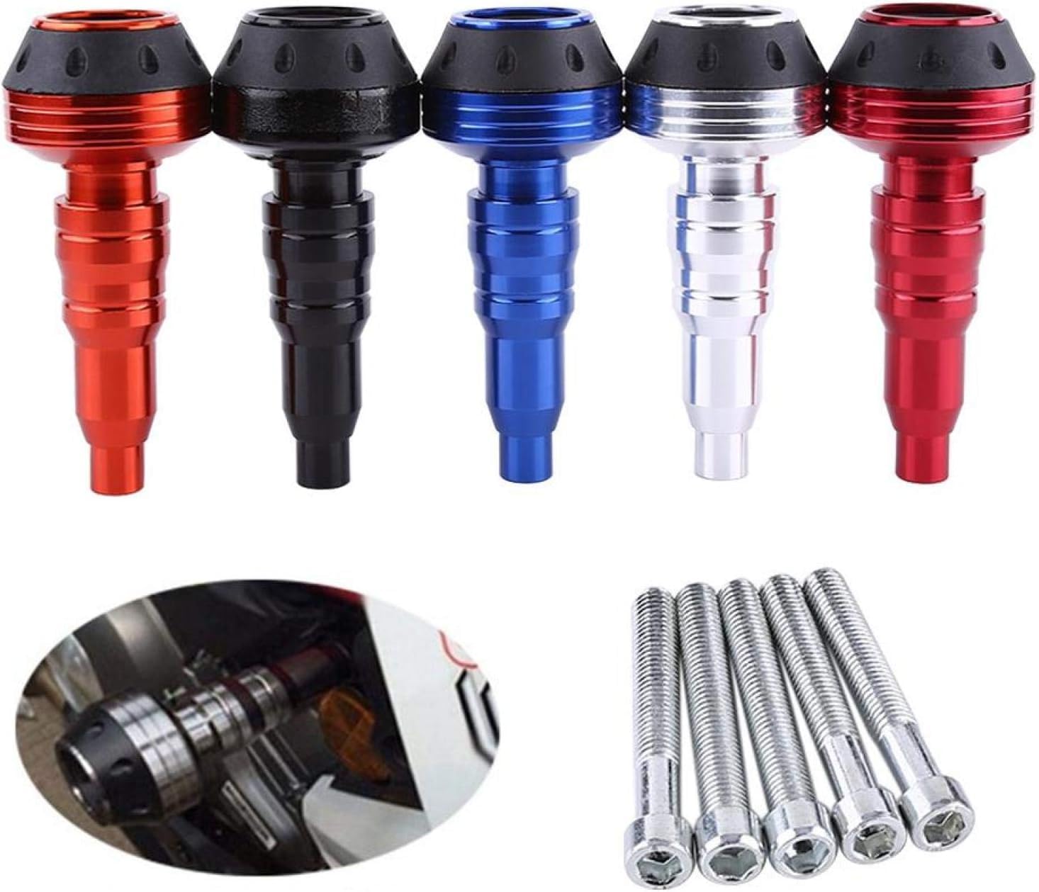 Tamponi Paratelaio Moto per Yamaha Tracer 700, Moto Corpo Anti-Caduta Palla Protezione Anticaduta Accessori Modifica Sicurezza,E Blue