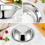 Okllen 10 Pack Stainless Steel Mixing Bowls, 6.5 Inch Wide Round Metal Kitchen Bowls, Prep Bowl Multipurpose Soup Basin Food Dipping Bowls for Cooking,Serving, Baking