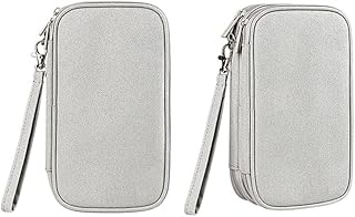 ガジェットポーチ ケーブル オーガナイザーバッグ コード SDカード 備品 アクセサリー 電子機器 整理整頓 バッグインバッグ ハードディスク 携帯バッテリー 小物入れ 持ち運び (PDD001-GRAY : 11.5x20x6cm)