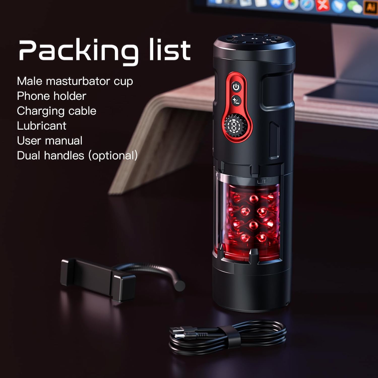 Pocket Pussy Automatic Male masturbator Penis Pump -Sex Toy formen VIIGOO Male Sex Toys with 5 thrustings & 9 rotations Masturbation Cup Adult Toy Stroker,Blowjob Sex Machine for Men's Toy