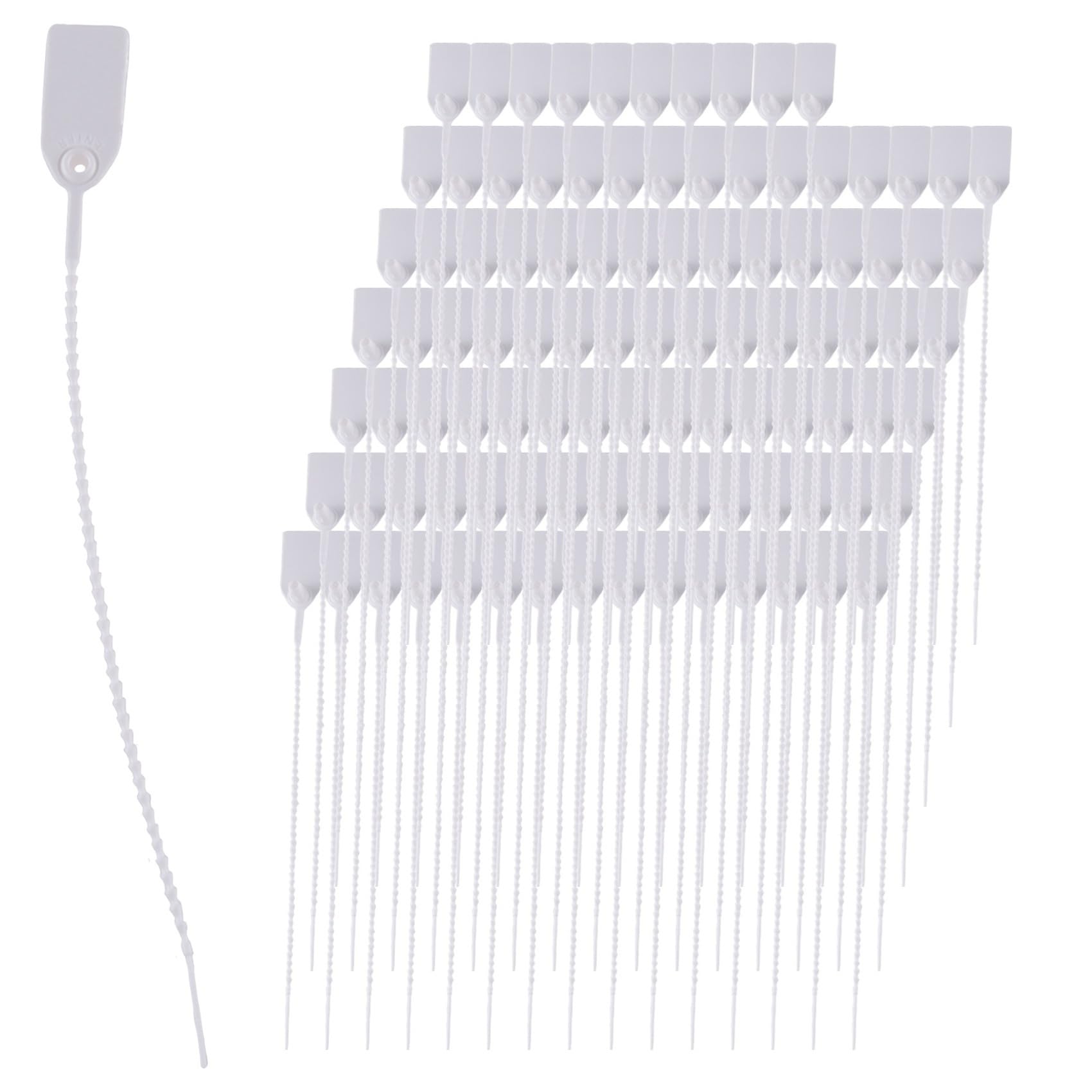 Ctrlzs 200 Plastic Tamper Seals, Numbered Zip Ties Tags,Disposable Self Locking Signage For Fire Extinguisher,Shipping,250Mm A