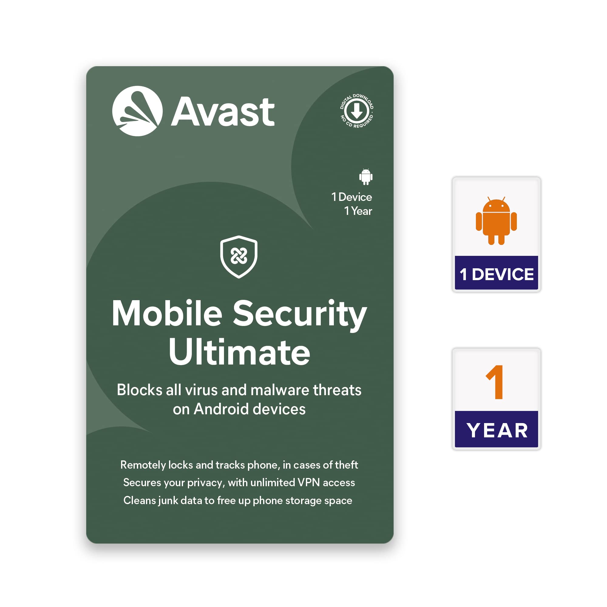 Avast Security Avast Mobile Security - Ultimate (Incl. Antivirus, Unlimited VPN & Junk Cleaner) (1 Android Device | 1 Year) (Email / Buyer-Seller Message Delivery in 2 hours- No CD) (B0966LFS69) Amazon Price History, Amazon Price Tracker
