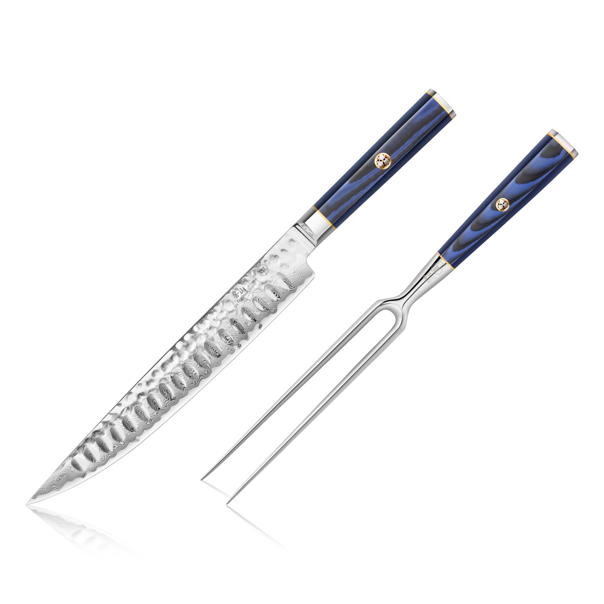 Cangshan KITA Series 2-Piece Carving Set With Ash Wood Box, High Carbon X-7 Damascus Steel, 501516 (2pc) — Amazon image 3