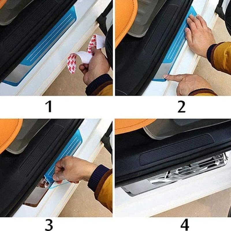 4 Pezzi Auto Acciaio Inox Battitacco, per Peugeot Traveller L2 2024 Accessori di Stile