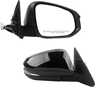 Dasbecan Passenger Mirror Compatible with 2014-2019 Toyota Highlander Black
