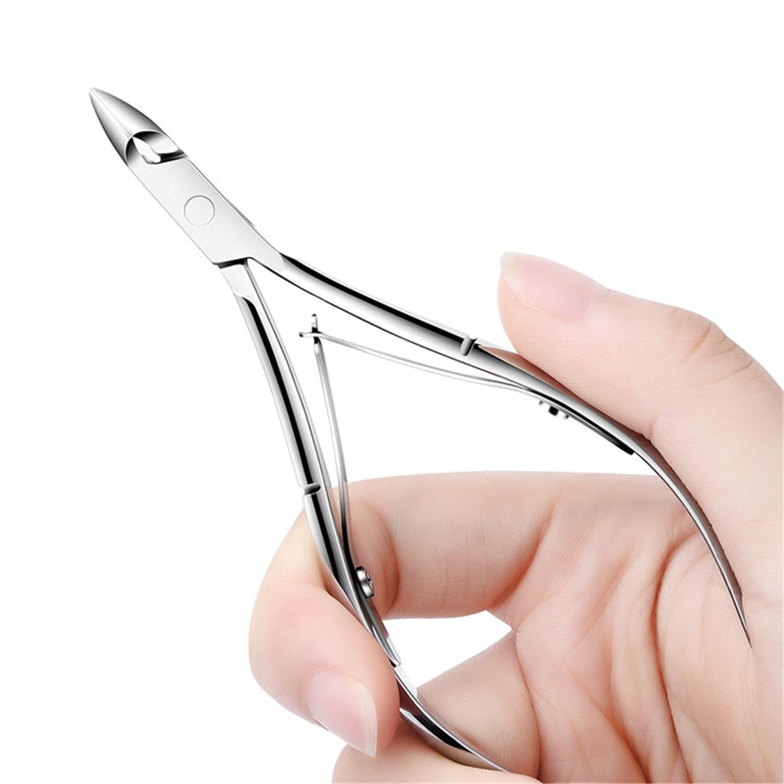 Corta Cuticulas Juego de 3 uds pinzas for cutícula uñas, tijeras, cortapelos, eliminador tenedor con piel muerta, alicates, empujador, herramientas belleza artísticas acero inoxidable para Manicura
