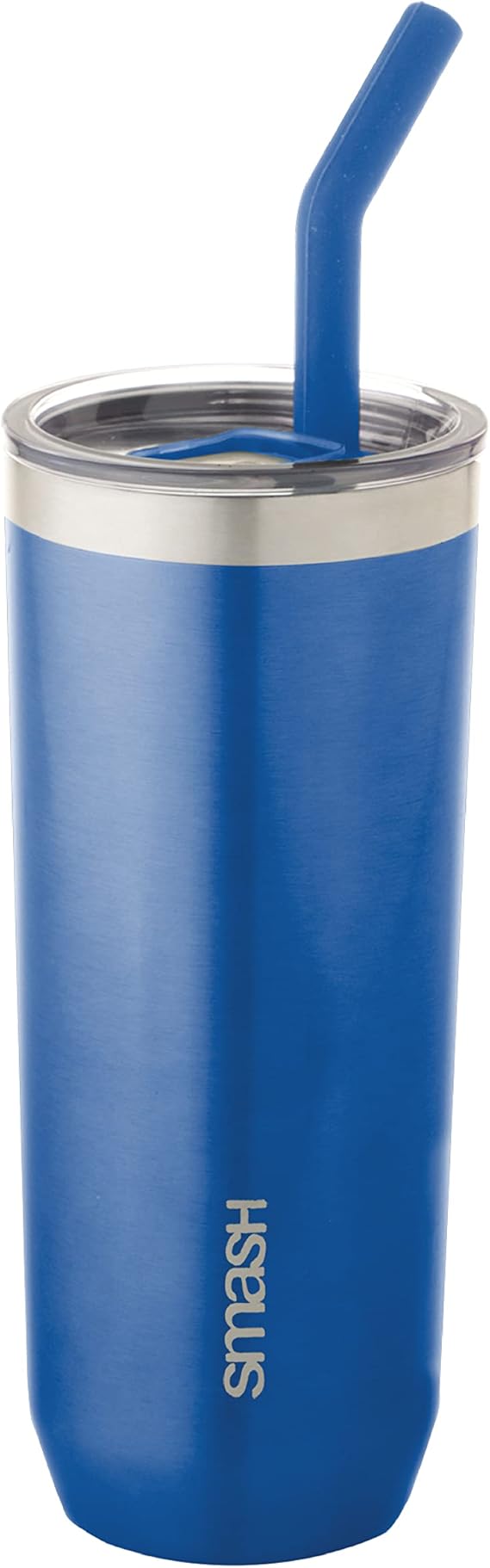 Smash Smoothie and Coffee Tumbler with Straw and lid, Blue, 650 ml