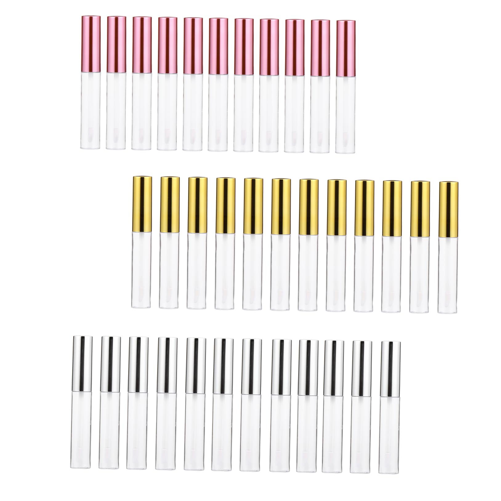 DECHOUS 36 Tubos de Brillo de Labios 10 Ml Rellenables Plástico para Embalaje Cosmético DIY
