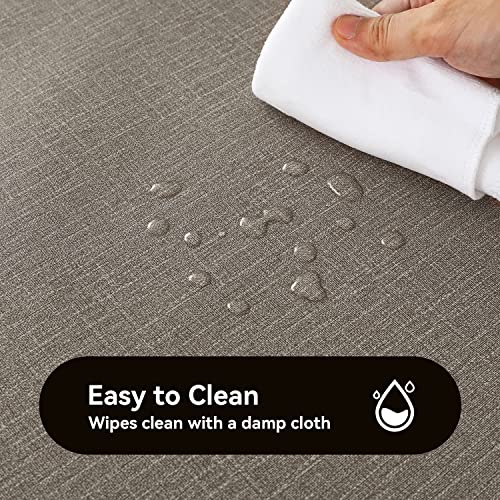 Image of Romanstile Waterproof Vinyl Tablecloth Rectangle, 54 x 54 Inch, Brown