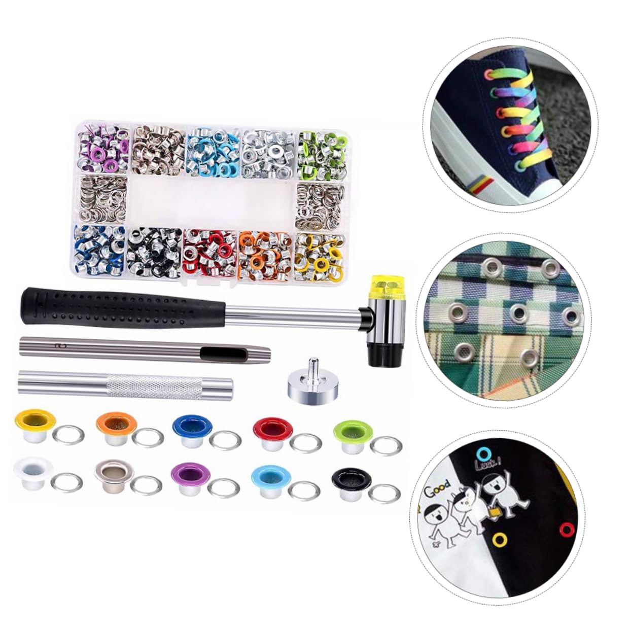 Kit Occhielli Installazione Per Grommet Per Scarpe Abbigliamento e Facile Usare e