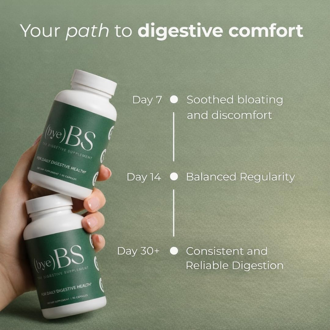 Bloating Relief Capsules – No Mixing Fiber for Daily Digestive Support – Psyllium Fiber, Peppermint, Slippery Elm & L-Glutamine – Daily Gut Health Supplement for Regularity & Comfort