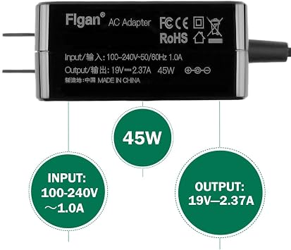 45W 2.37A Charger Compatible with Asus E510 E406M E410M L510MA TM420I M712D S512D S413D UX431 UX434 R424D UX462 Q407I R409J F515JA M515UA F512DA L210KA E210MA l410KA F512JA F415EA X515E