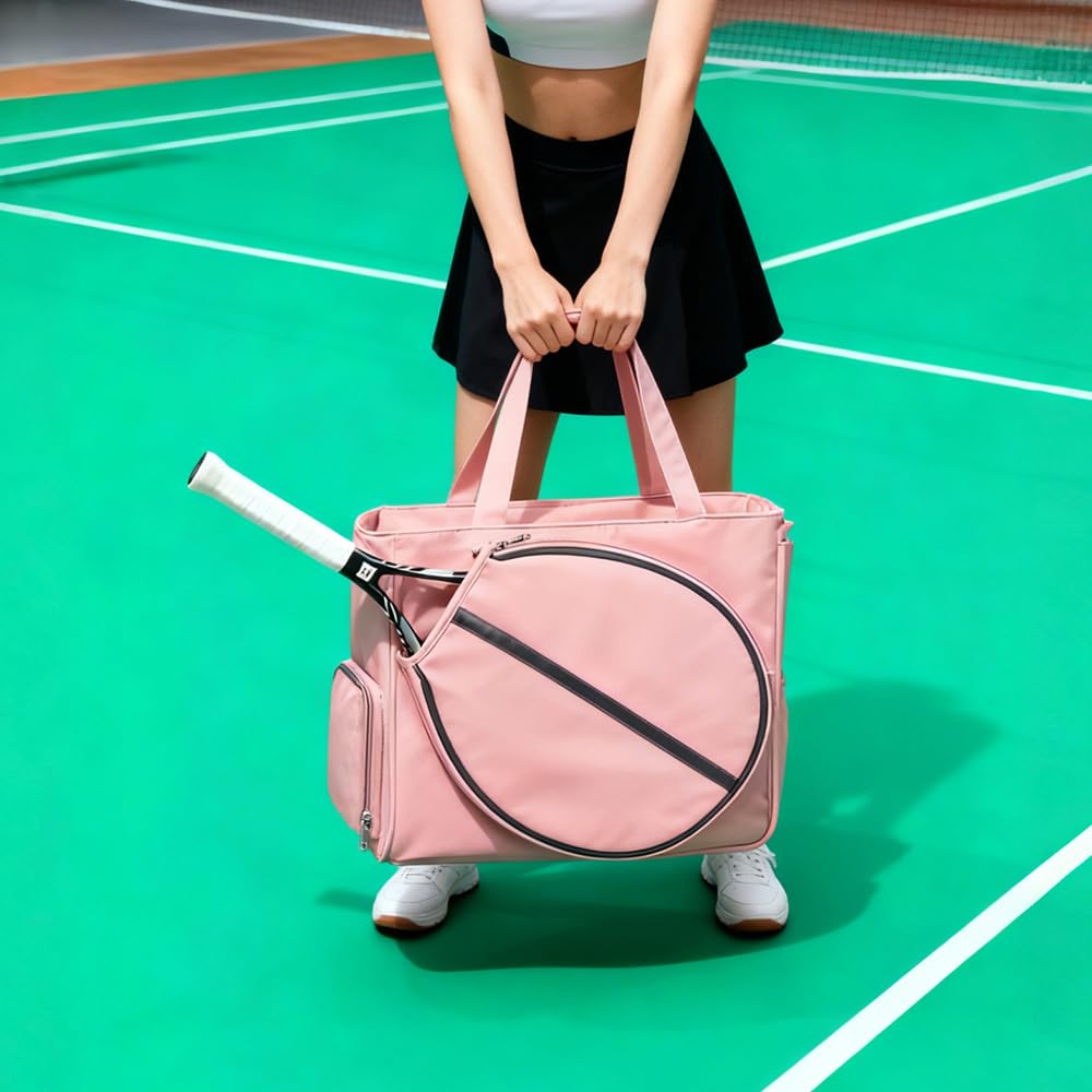 TentHome Sac de Padel et Tennis avec Compartiment à Chaussures Séparé pour Femme, Housse Raquette Tennis Imperméable, Sac Raquette Multifonctionnel pour Badminton, Pickleball et Ping Pong