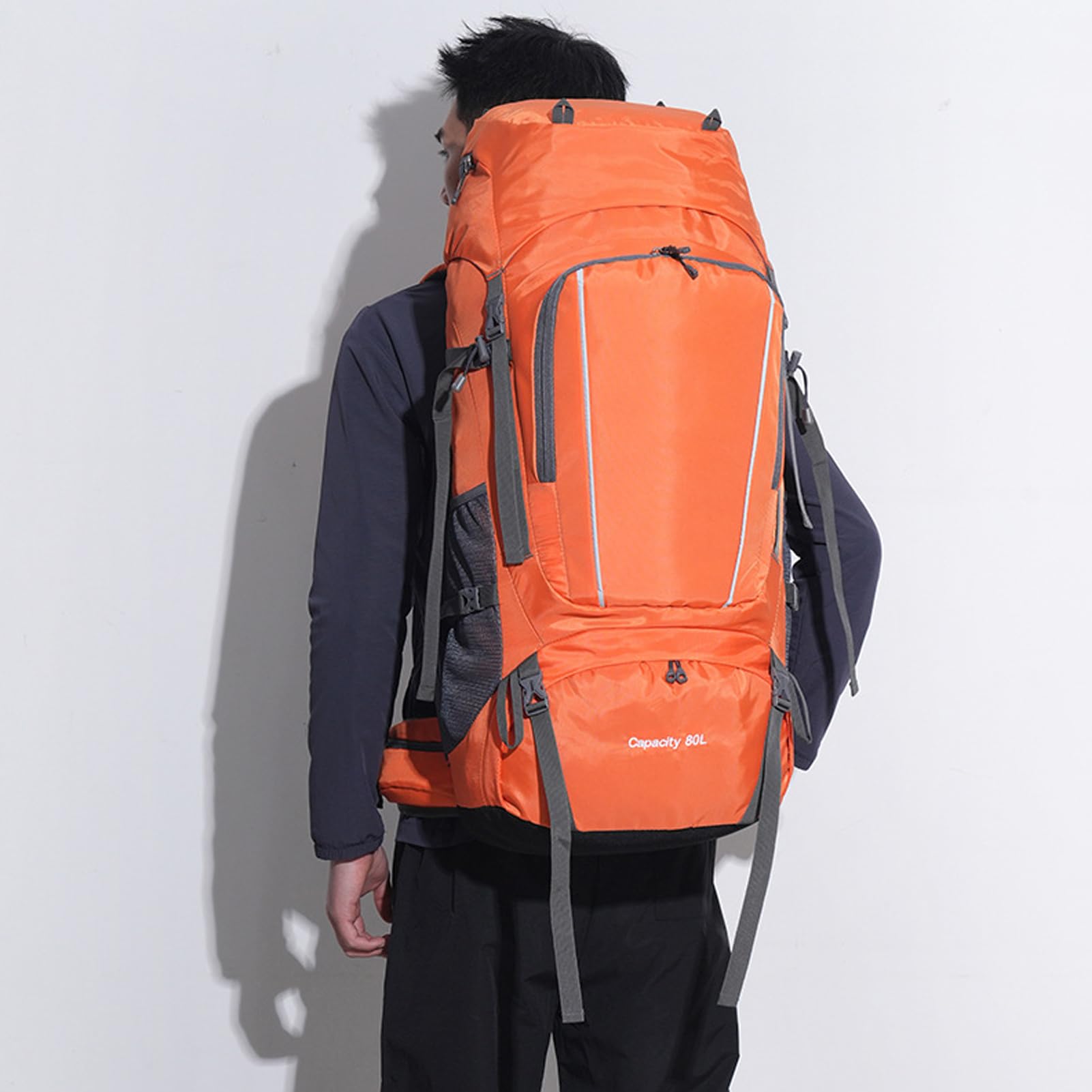 Zackpack Esterno 80L, Zaino per da Viaggio da Campeggio con Protezione della Pioggia e Design Traspirante, Tessuto Oxford e Poliestere, per Lo Zaino in Spalla Ed Escursioni