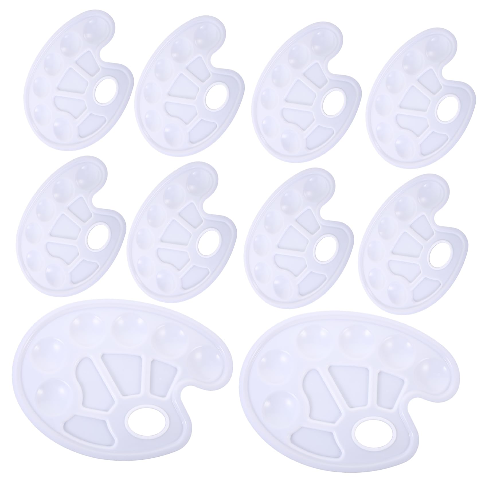 Tofficu 4 Sätze Bate Platte Nasse Palette Farbbecher Farbmischpalette Kunststoffpaletten Ölfarbenpalette Nasspalette Für Acrylmalerei Maltablett Plastik Weiß 10 Stück * 4