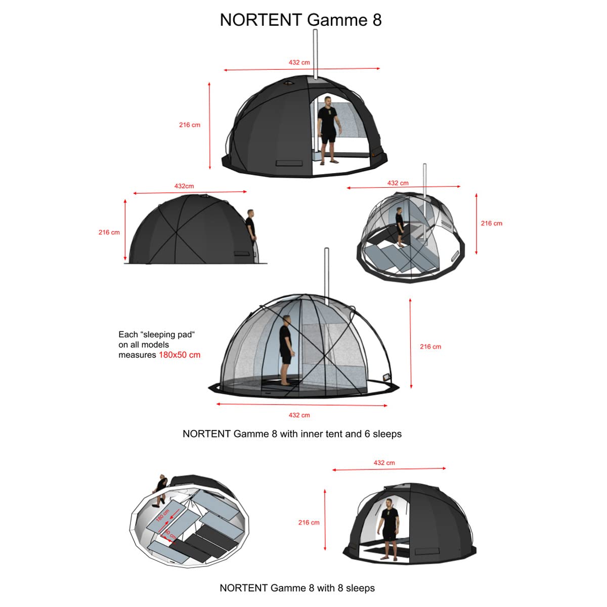 Zouさん専用　NORTENT Gamme8 ノルテント ギャム8 NORTENT Nortent Gamme 8 Arctic stone grey & Innertent