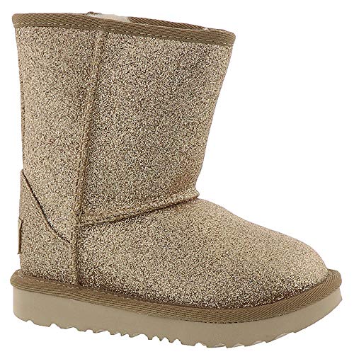 UGG Classic Short ll Glitter Boot , Gold, 7 M US Toddler