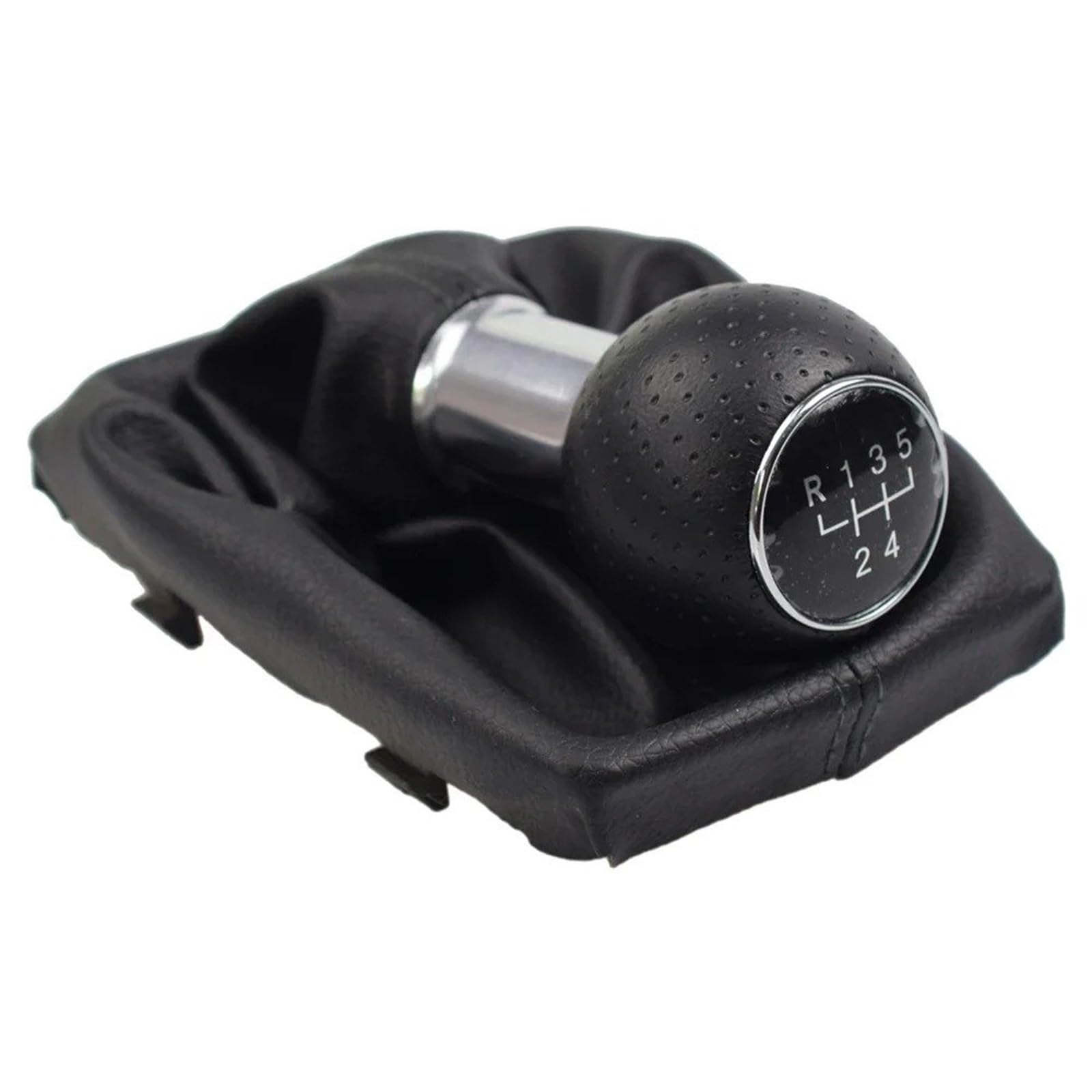 DUFWEHR Shifter Knob for for A4 B6 B7 Manual 5 6 Speed Car Gear Shift Stick Hand Ball Change Lever Knob Shifter Black Leather Gaiter Boot