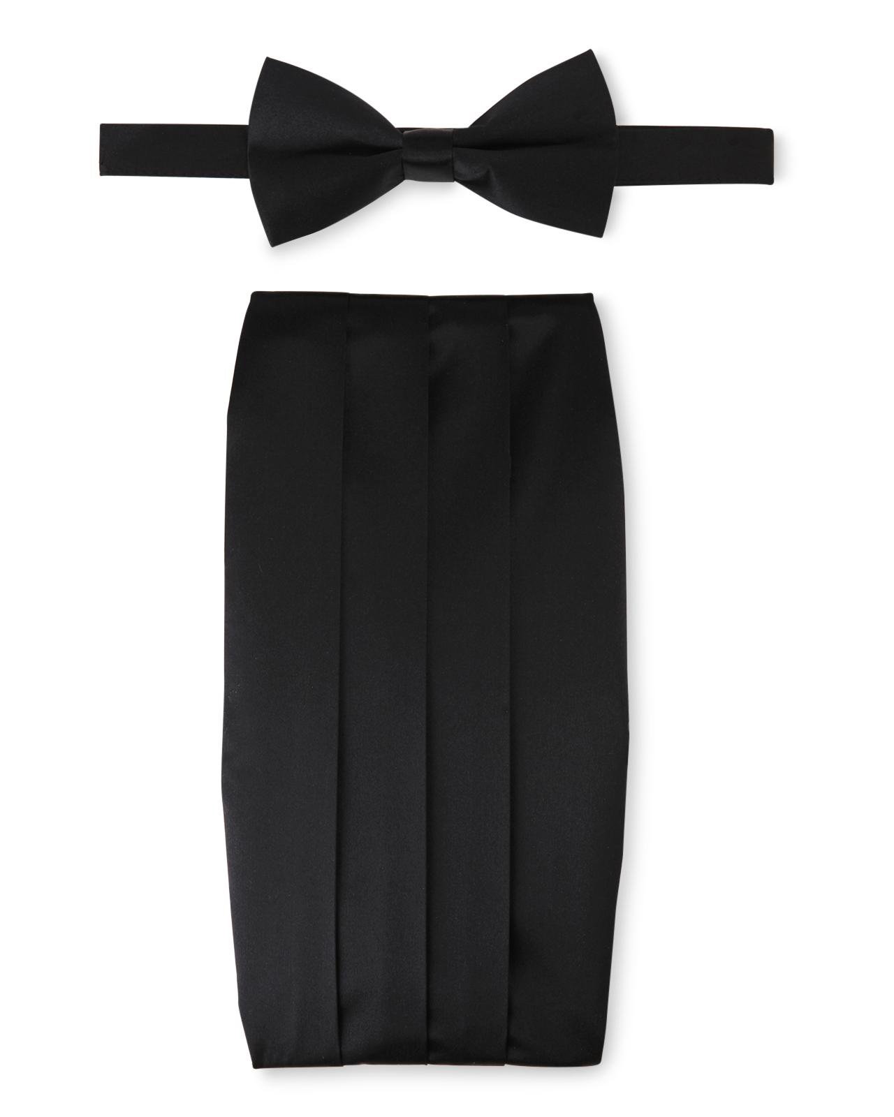 Bowtie and Cummerbund Set - Black