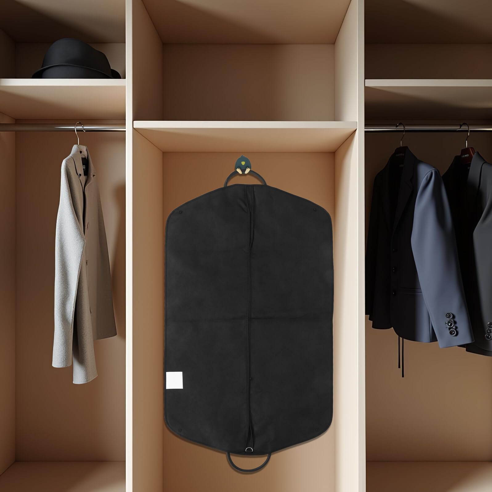 Cabilock 2 Piezas Bolsas Protectoras para Ropa de Tela No Tejida para Trajes y Chaquetas Bolsa Antipolvo con Asa para Viaje de Negocios