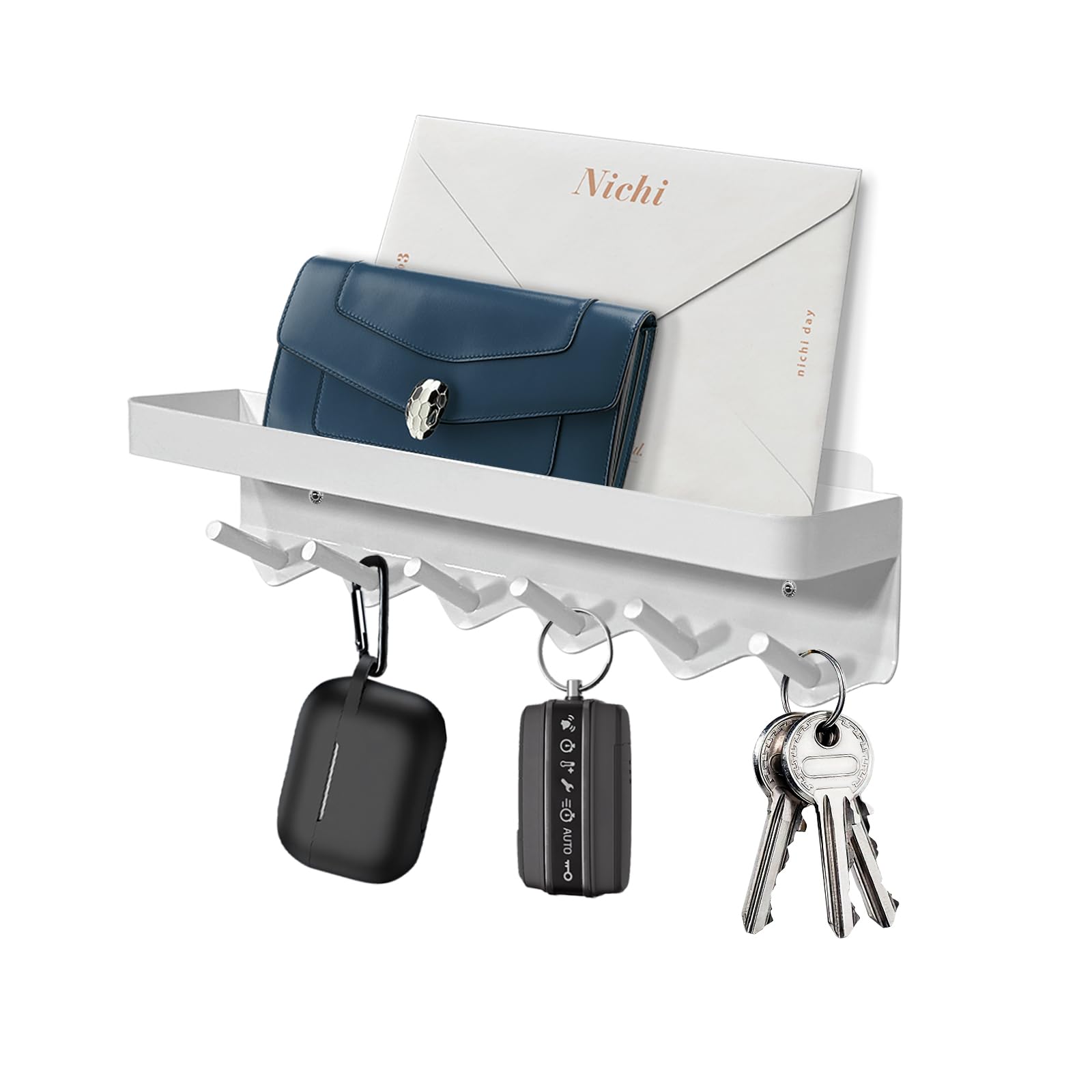 Amazon.co.jp: キーフック 壁掛けフック キーハンガ 6連 壁掛け式 賃貸